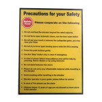 Multi Colour Screen Printed Caution Plate