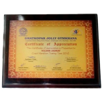 Wooden Certificate